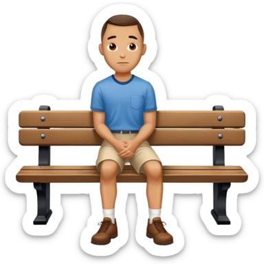 Forrest Gump sitting on bench sticker