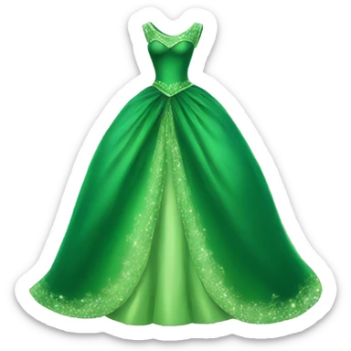 green princess gown sticker