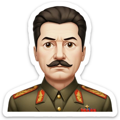 respectful, historical representation of the death of Stalin, no graphic violence sticker