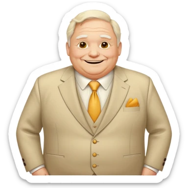 Old fat men in dress suit sticker