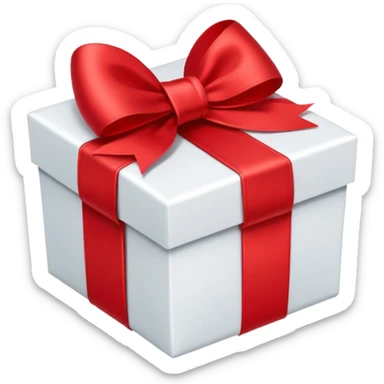 a cute little gift box in chibi style sticker