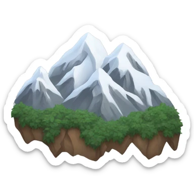 Mountains with snow  sticker