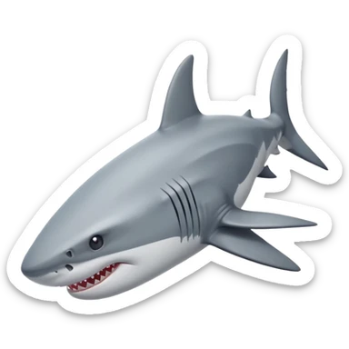 a shark with nike showes sticker
