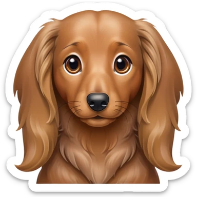 Long haired dapple dachshund  sticker