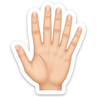 hand from the top with five fingers, make women hand sticker
