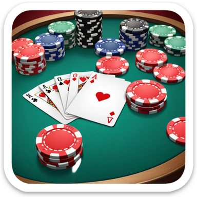 live casino with cards and chips sticker