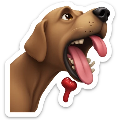 dog lick bear sticker
