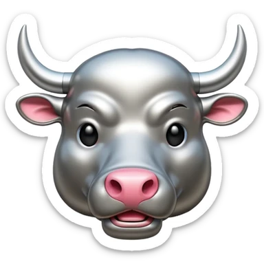 Bull emogi ,make it cool  sticker