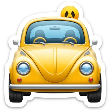 Auto blanco yendo al cine sticker