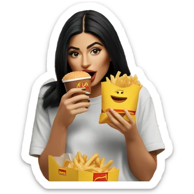 kylie jenner eating mcdonalds sticker