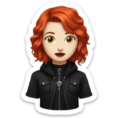 redhead-goth sticker