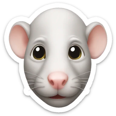 Bald rat sticker