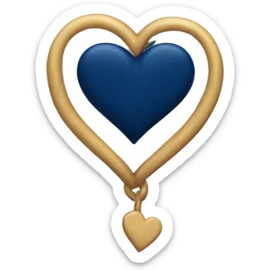 Navy blue heart sticker