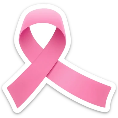 Breast cancer awareness pink ribbon sticker