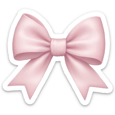 Pale Pink bow sticker