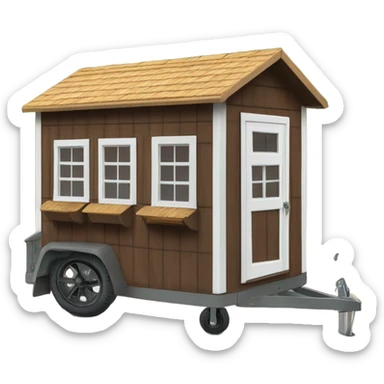 shed on wheels sticker