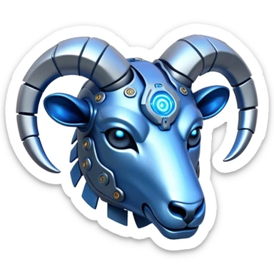 Cybernetic Ram(Goat) head  sticker