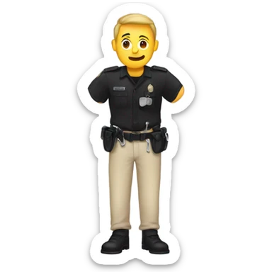 Person getting handcuffed  sticker