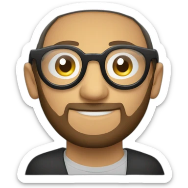 Hassid with payoth round glasses tech nerd with a computer sticker