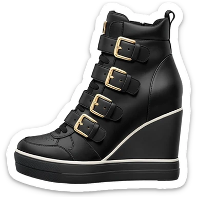 steve madden wedge sneakers strap no buckle sticker