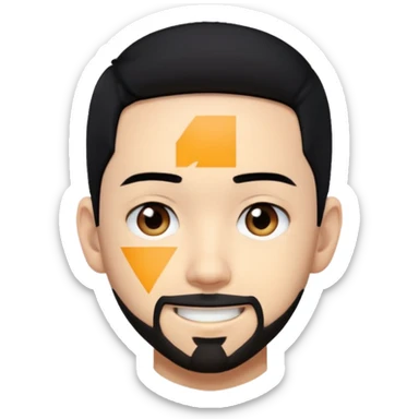 Mike Shinoda with black hair sticker