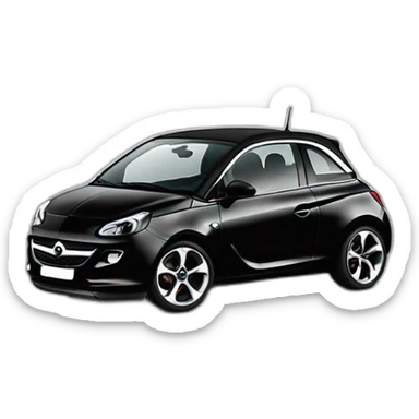 opel adam noire avec toit blanc sticker