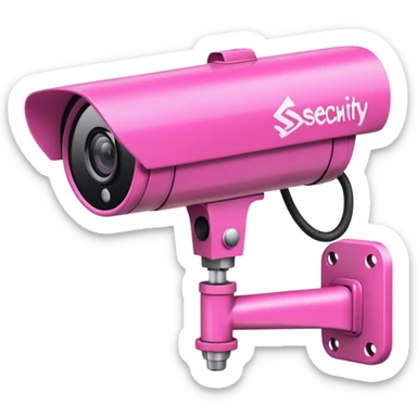 Security Camera pink with graffity sticker