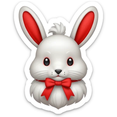 Conejo con un lazo sticker
