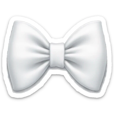 White  bow sticker