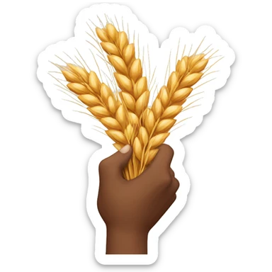 wheat in hand sticker