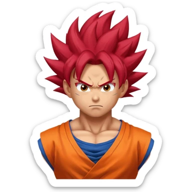 Goku super saiyan god sticker