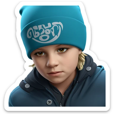 girl in hat and jacket sticker