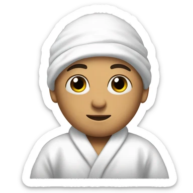 White Bathrobe sticker