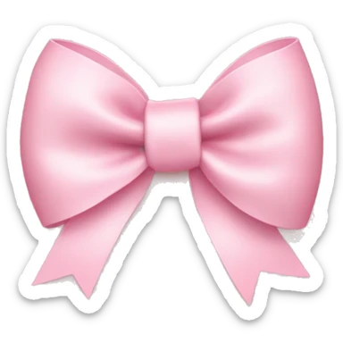 light pink bow on light pink bow sticker