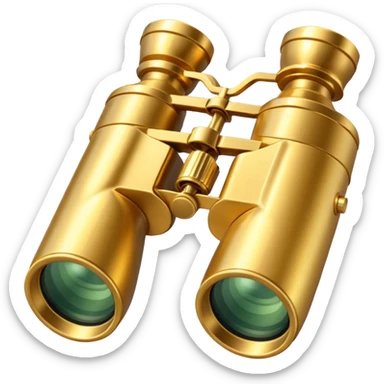  gold binoculars with large lenses make lenses point out straight sticker