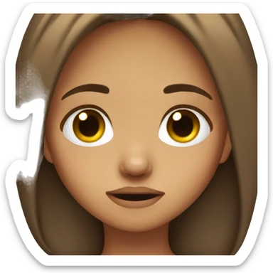 brown hair girl cry sticker