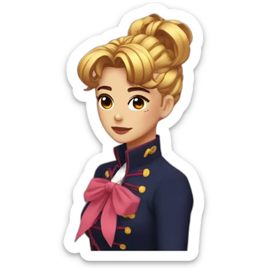 Utena messy bun sticker