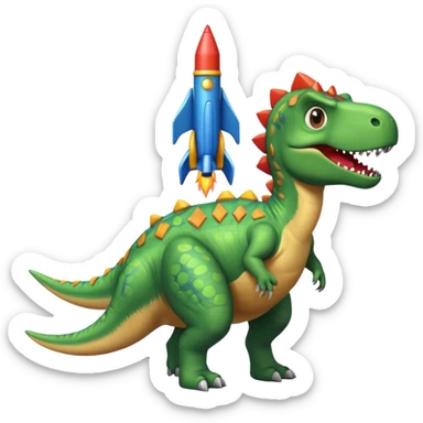 Dinosaurs with Rockets sticker
