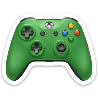Xbox gamepad, green, front view sticker