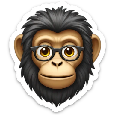a genius monkey sticker