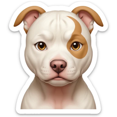 femail white pitbull sticker
