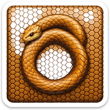 brown snake skin print sticker