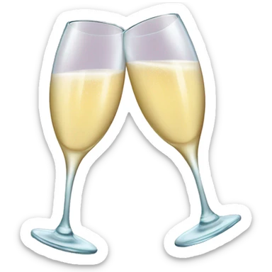 Two cute champagne glasses  sticker