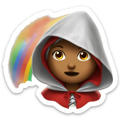 Little Red Riding Hood Spits Rainbows sticker