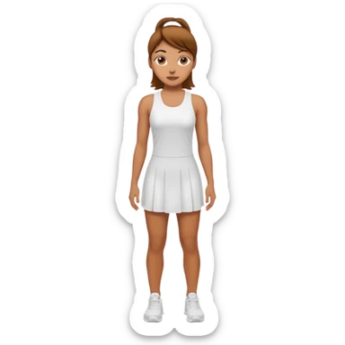 White colored Athletic dress sticker
