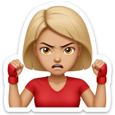 Angry woman sticker