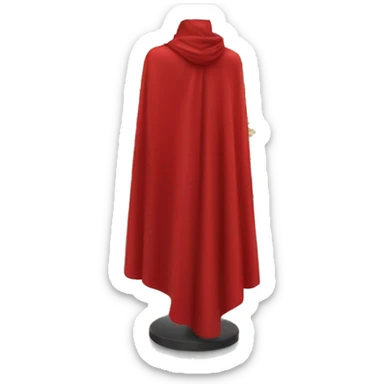 faceless mannequin flapping red cape sticker