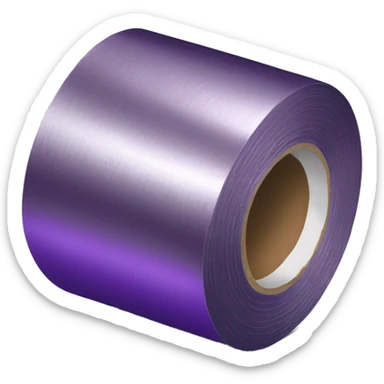 Realistic roll of metallic purple duct tape sticker