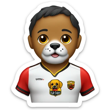 Um cachorro com a blusa do Sport clube do recife sticker