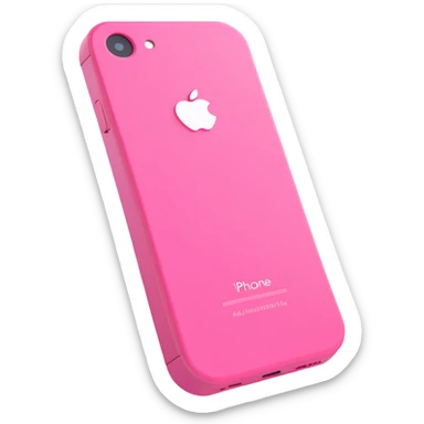 pink iPhone cell phone, 3D style sticker